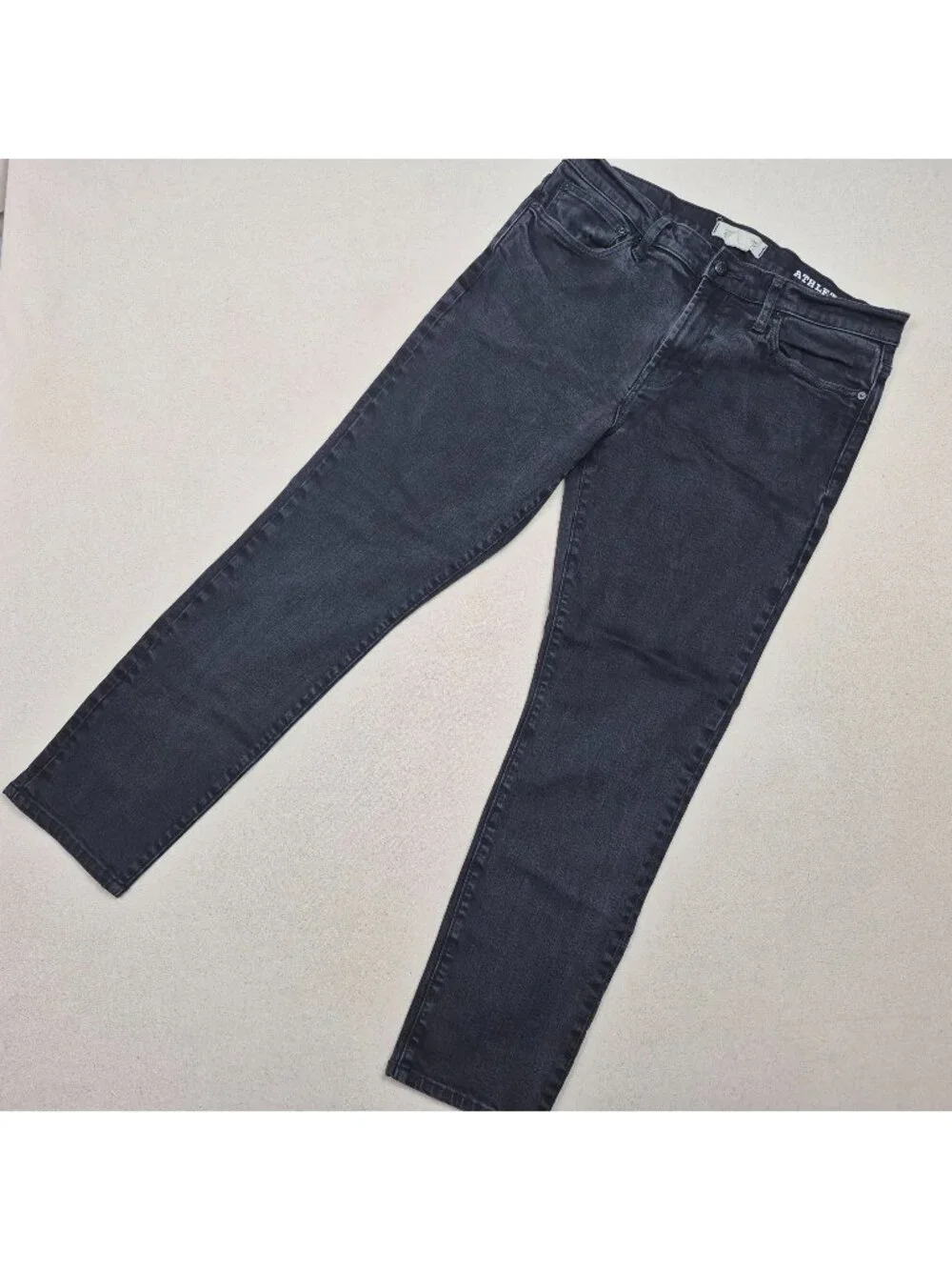 Madewell Men's Athletic Slim Straight Black Jeans Every Day Flex Denim Sz 34/32